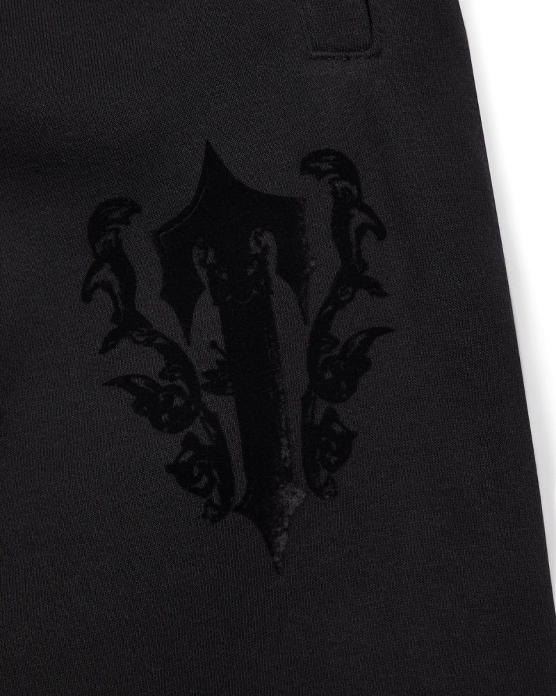 Trapstar Irongate Royal-T Flock Jogging Bottoms Black | GWJRK-3590